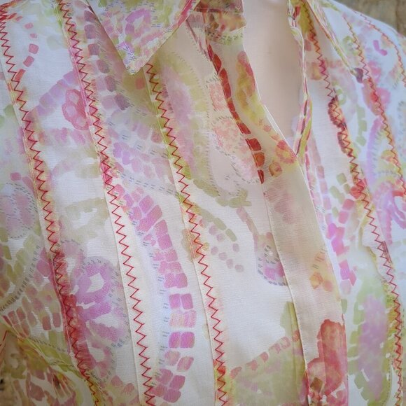 Coldwater Creek Sheer Top Shell - Picture 2 of 5